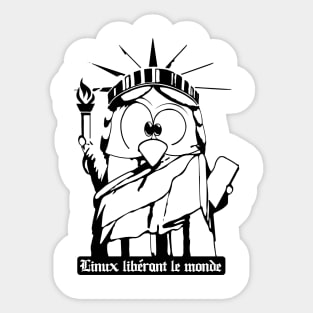 Statue of Liberty Tux Linux Penguin Freedom Sticker